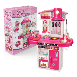 Magic Kitchen Juliana Cocina De Juguete Accesorios 43 Pzas Rosa/beige