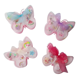 Set De Bijou Juliana Mariposa Anillos Aritos Hebilla Nena