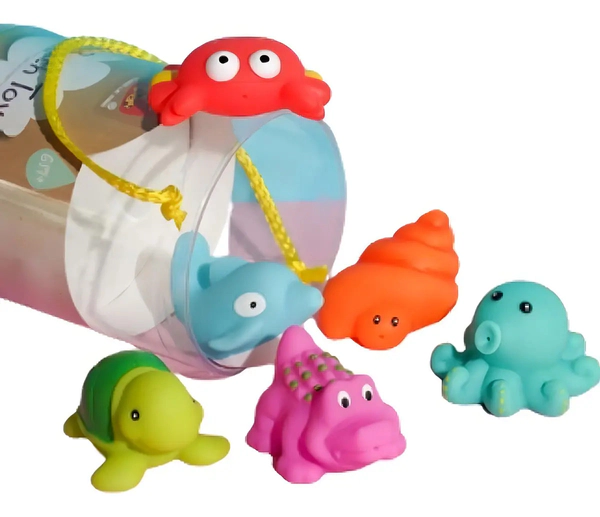 Animalitos Para El Baño Bebes 6 Piezas Original Bath Toys