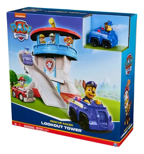 Torre Control Paw Patrol Playset Rescue Racer C/ Chase Azul