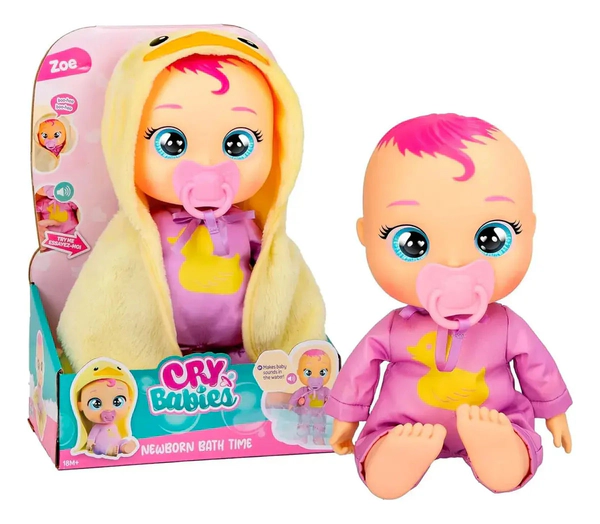 Cry Babies Newborn Bath Time Zoe Muñeca 26cm Wabro