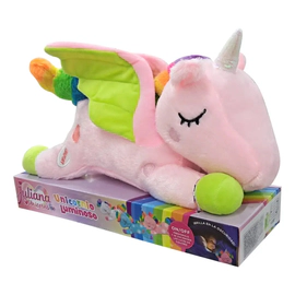 Unicornio De Peluche Luminoso Con Alas Luz De Noche Juliana