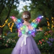 Alas De Mariposa Con Movimiento Ilumina En La Oscuridad