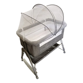 Cuna Colecho Gugga Con Alturas Regulables Tul Mosquitero y Ruedas