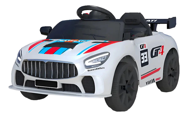 Auto A Batería 6v Deportivo Niños Con Alerón Luz Y Musica