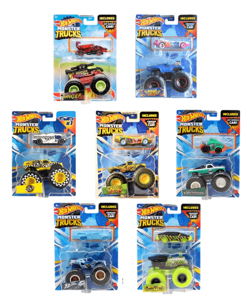 Vehiculo 1:64 Monster Truck Hot Wheels Original Surtidos
