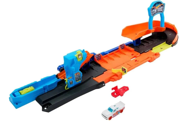 Pista Hot Wheels City Garage Acrobacias 2 En 1 Con Auto