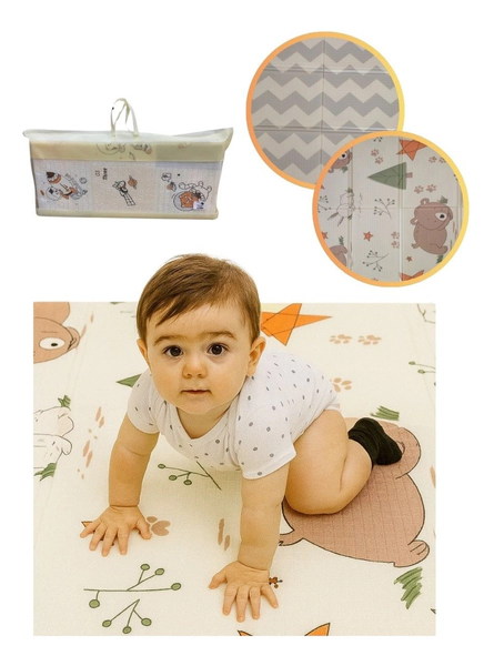 Manta Alfombra Antigolpes Reversibles 180x120 Plegable Bebe