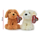 Peluche Perros Sentados Suaves 20cm. Phi Phi Toys Blanco