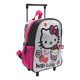 Mochila Escolar Hello Kitty Grafiti Con Carro 12' Wabro