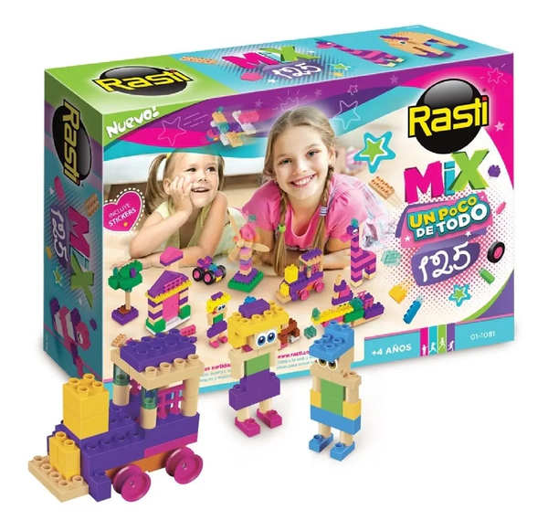 Rasti Mix 125 Piezas Bloques Encastrables Nenas