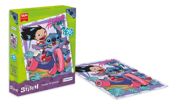 Rompecabeza Lilo Y Stitch 70 Piezas Disney Tapimovil Puzzle