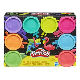 Set De Masas Hasbro Play Doh Original 8 Potes Neón Brillante