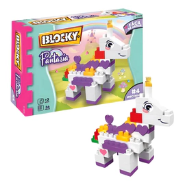 Bloques Para Armar Blocky Mini Unicornio Fantasía 36 Piezas