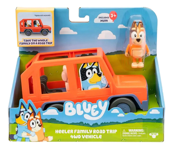 Bluey Auto Familiar 4x4 Con Figura De Chilly