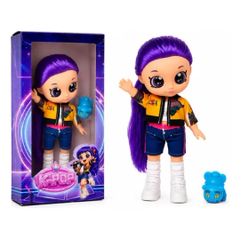 Muñeca K Pop Guerrera Fashion Cabello Largo Con Mascota