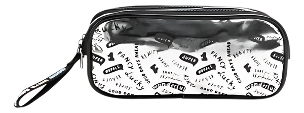 Cartuchera Plateada Graffiti Estuche Dos Divisiones Zaphir