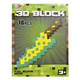 Cuchillo Pixelado 3d Bloques Para Armar 16 Piezas Minecraft Amarillo