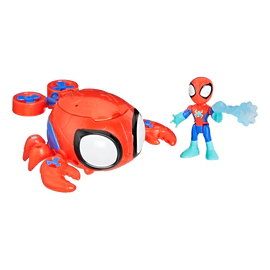 Figuras De Acción Spidey Con Vehículo Acuático Hasbro