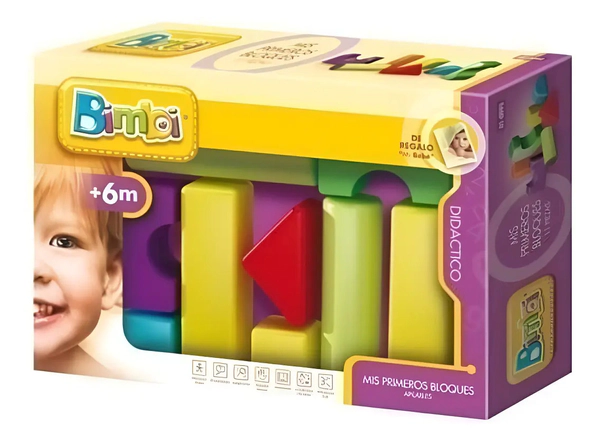 Bimbi 1ros Bloques Piezas Didacticos Bebe Dimare