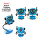 Robot De Juguete 3 En 1 Robot Trompo Vehículo A Fricción