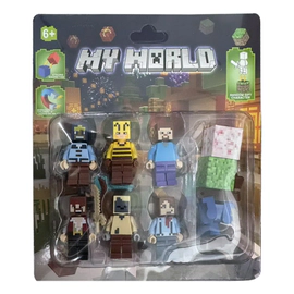 Set De Figuras Muñecos My World 8 Personajes Minecraft