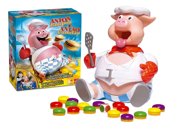 Juego De Mesa Chanchito Glotón Come Hamburguesas Tapimovil