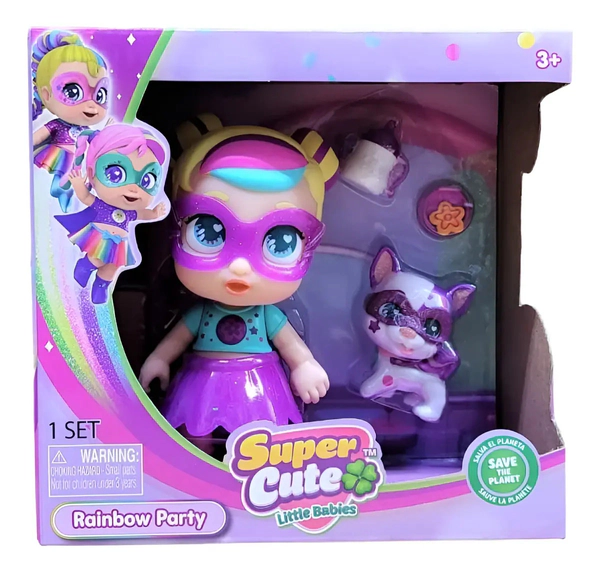 Muñeca Super Cute Mini Con Mascota Y Accesorios