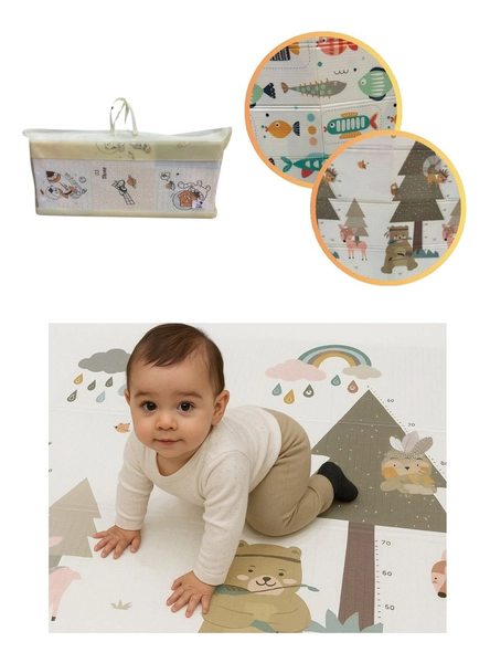 Manta Alfombra Antigolpes Reversibles 180x120 Plegable Bebe