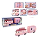 Casa Rodante Autobus Caravana Rosa Con Luz Y Sonido