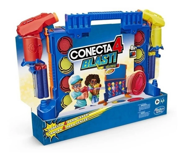 Nerf Conecta 4 Blast Con Lanzadores Original Hasbro