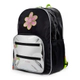 Mochila De 17pulgadas Espalda Con Aplique De Flor Y Glitter
