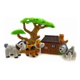 Set Animalitos De Juguete Con Cabaña Tipo Playmobil