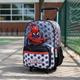 Mochila Escolar Carro 16 Pulgadas Spiderman Arañas Wabro Azul Geométrico