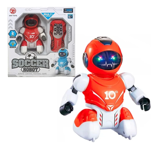 Robot Futbolista Rc Con Luces Y Control Remoto Recargable