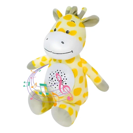 Peluche Jirafa Proyector De Luz Con 3 Colores Y 10 Sonidos