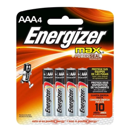 Pilas Energizer Aaa X 4 Unidades Original