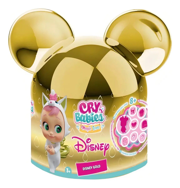 Muñeca Cry Babies Disney Gold Surtidas 13cm Con Accesorios