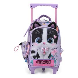 Mochila Con Carro Jardín 12 Pulgadas Cat Gatito Chimola