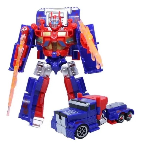 Transformable Robot Se Transforma En Auto Amarillo Original
