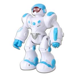 Súper Robot Eléctrico De Juguete Camina Luces Sonido 20cm