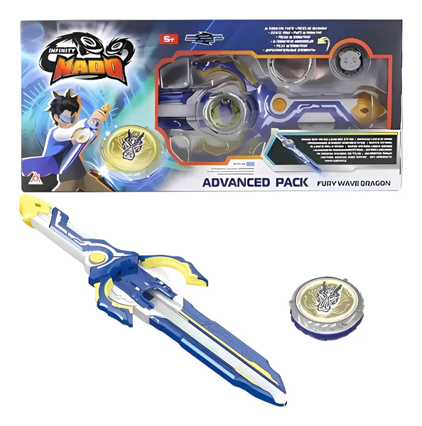 Set Espada Lanza Trompo C/luz Infinity 5 Modelos Tapimovil
