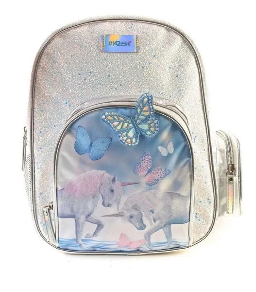 Mochila Kooshi Unicornio Y Mariposa Espalda 12 Pulgadas