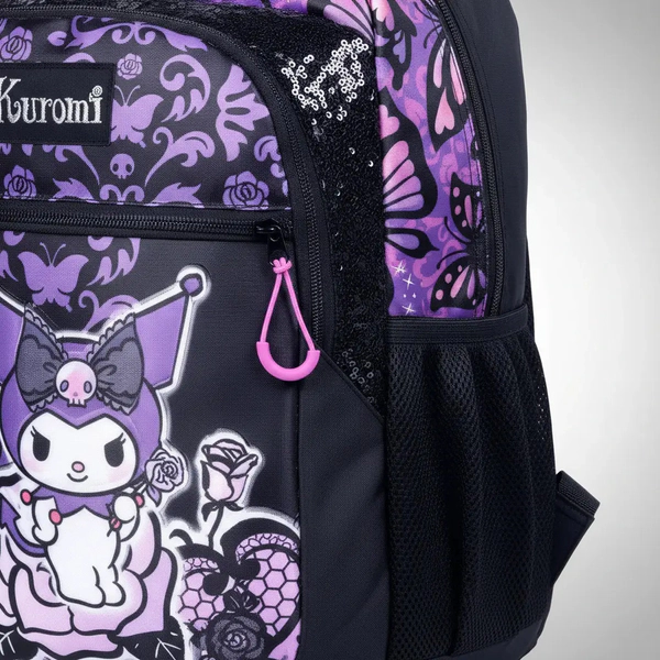 Mochila Espalda 18 Pulgadas Kuromi Mariposa Cartuchera