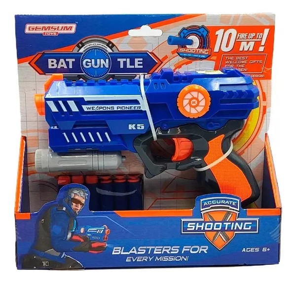 Arma Pistola Bat Gu Lanza Dardos 10 Mts X-shot Semi Automati