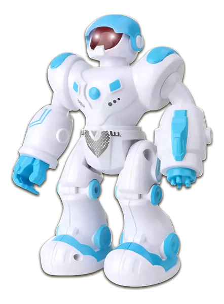 Súper Robot Eléctrico De Juguete Camina Luces Sonido 20cm