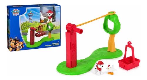 Playset Paw Patrol Marshall Tirolesa Rescate Con Figura