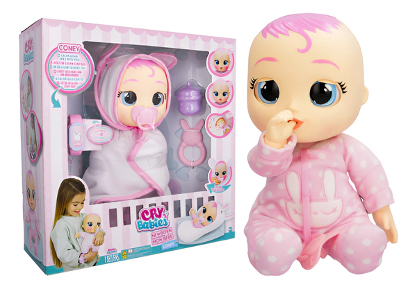 Muñeca Newborn Coney Accesorios Multicolor Cry Babies
