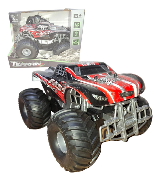 Vehiculo Radio Control A Batería Terrain Monster Truck 6+ Amarillo Terrain