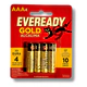 Pila Eveready Gold Aaa Alcalina Blister 4 Unidades A91 Bp4